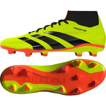 adidas Predator League Sock FG - Solar Yellow/Black/Red Mens Footwear   - Third Coast Soccer