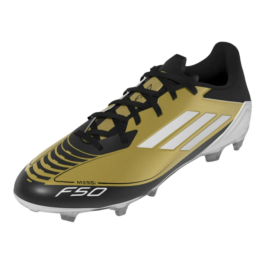 adidas F50 Messi League FG/MG - Gold/White/Black Men's Footwear   - Third Coast Soccer