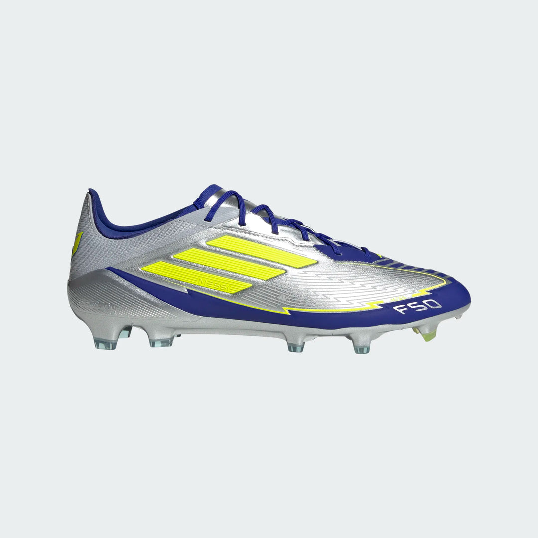 adidas F50 Messi Elite FG - Silver/Yellow/Blue Men's Footwear - Third Coast Soccer