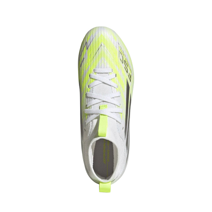 adidas Youth F50 Sparkfusion League FG - White/Iron Metallic Youth Footwear - Third Coast Soccer