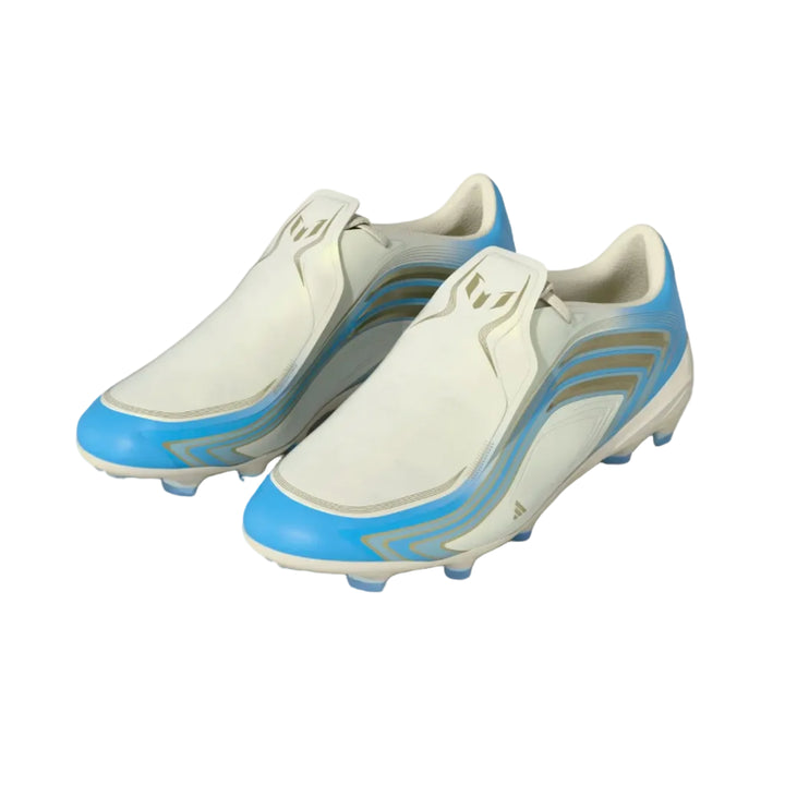 adidas Junior F50 Messi Elite FG - Ivory/Blue