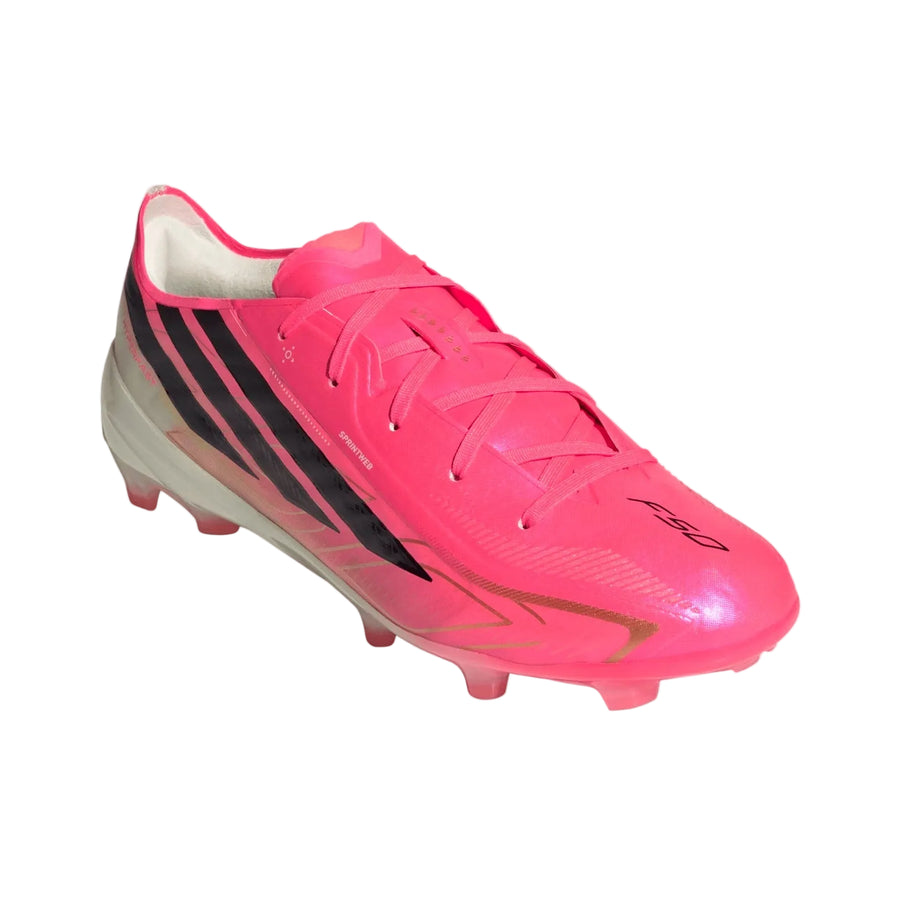 adidas Youth F50 Hyperfast Elite FG - Solar Turbo Youth Footwear Solar Turbo/Black Youth 3 - Third Coast Soccer