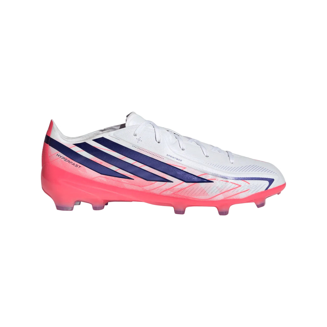 adidas Youth F50 Hyperfast Elite FG -White/Solar Turbo Youth Footwear - Third Coast Soccer
