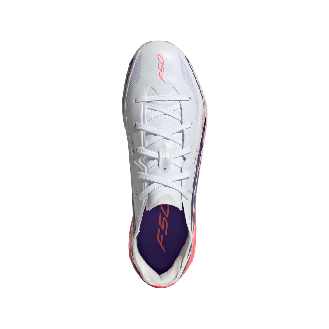 adidas Youth F50 Hyperfast Elite FG -White/Solar Turbo Youth Footwear - Third Coast Soccer