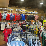 Store interior with sports jerseys and merchandise on display