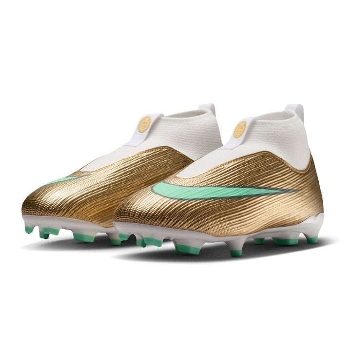 Nike Youth Mercurial Superfly 11 Academy Mbappe FG - Gold/Green Youth Footwear - Third Coast Soccer