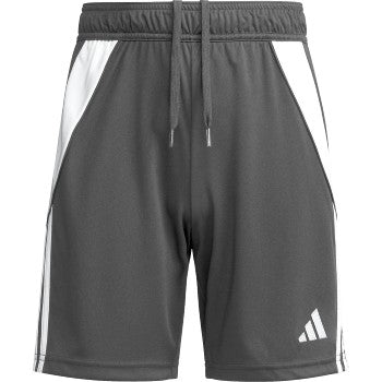 adidas Youth Tiro 24 Shorts - Grey/White Shorts Team Mid Grey/White Youth XSmall - Third Coast Soccer