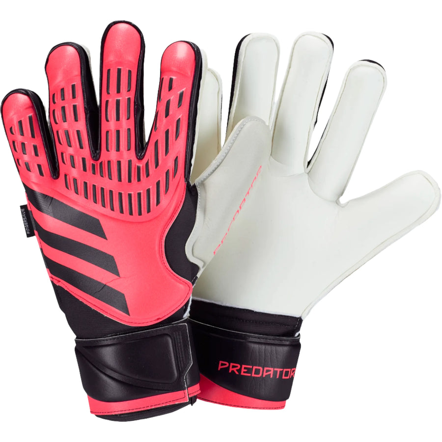 adidas Predator Match Fingersave Goalkeeper Glove - Turbo/Black Gloves   - Third Coast Soccer