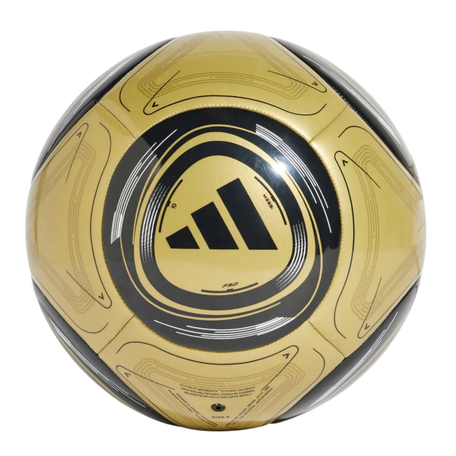 adidas Messi Club Ball - Metallic Gold/Black Balls   - Third Coast Soccer