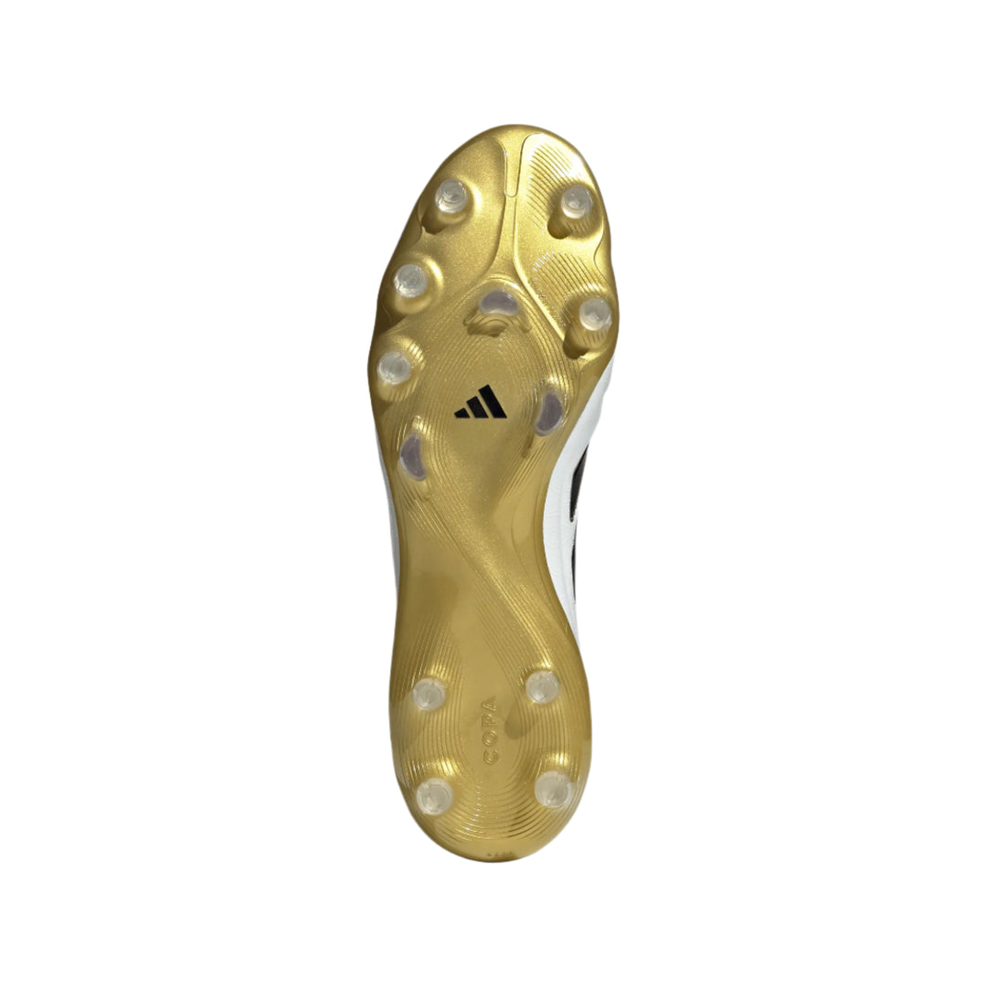 adidas Copa Pure III Elite Laceless FG - White/Black/Gold Men's Footwear - Third Coast Soccer