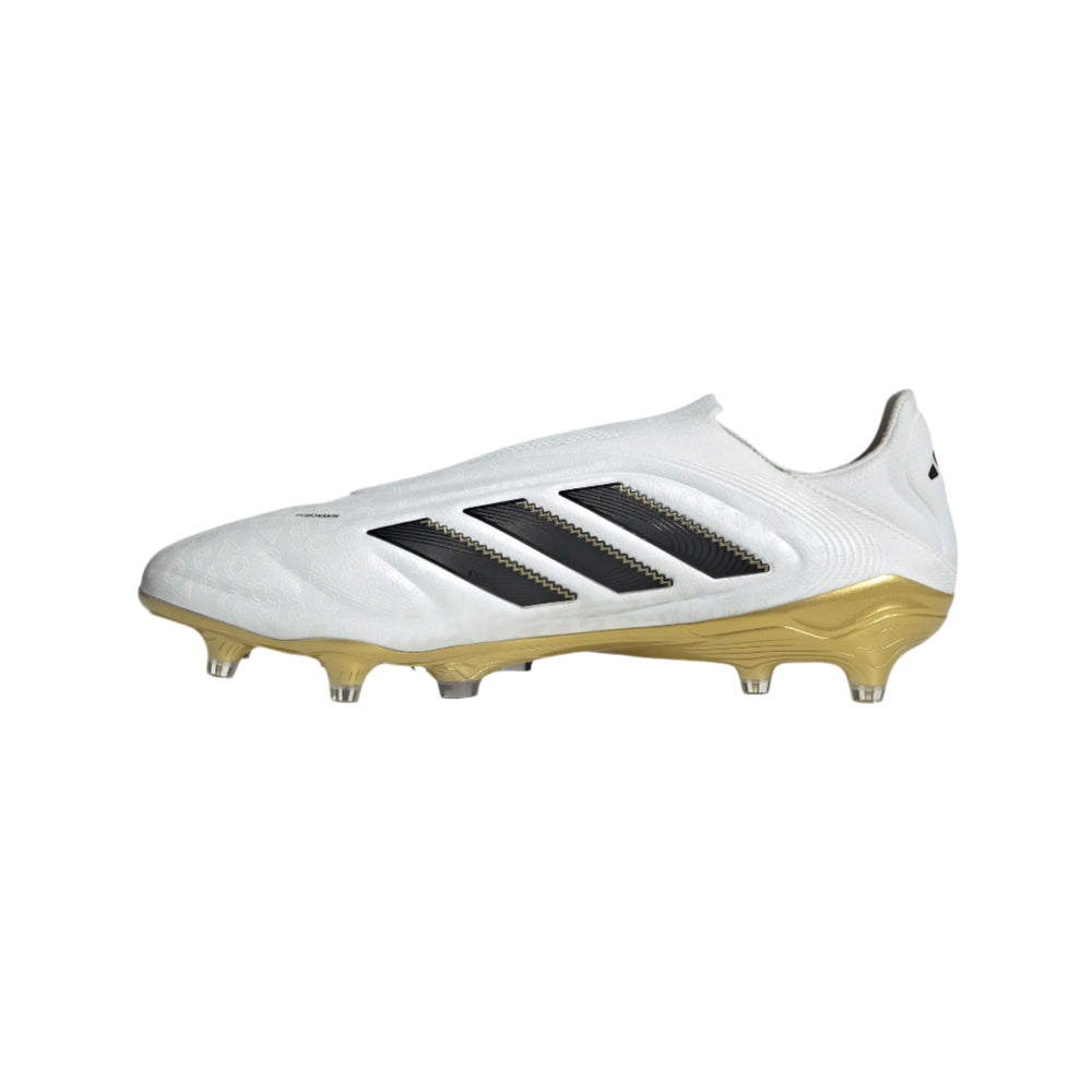 adidas Copa Pure III Elite Laceless FG - White/Black/Gold Men's Footwear - Third Coast Soccer
