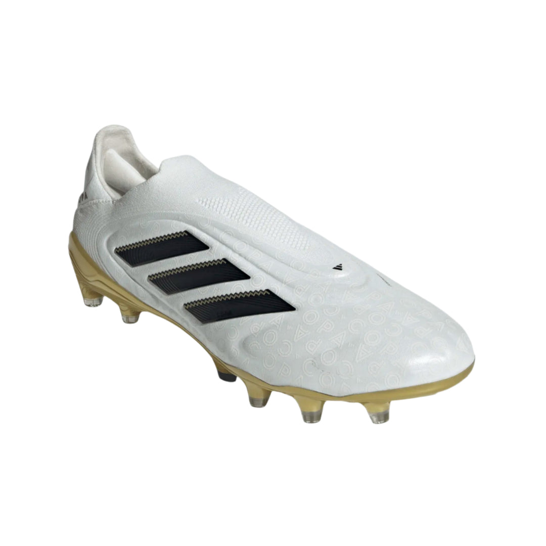 adidas Copa Pure III Elite Laceless FG - White/Black/Gold Men's Footwear - Third Coast Soccer