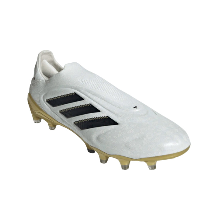 adidas Copa Pure III Elite Laceless FG - White/Black/Gold Men's Footwear - Third Coast Soccer