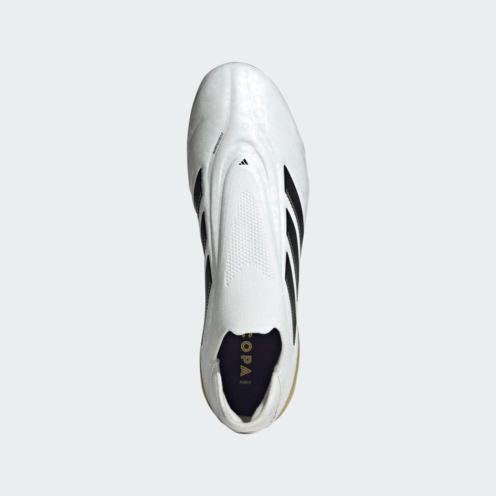 adidas Copa Pure III Elite Laceless FG - White/Black/Gold Men's Footwear - Third Coast Soccer