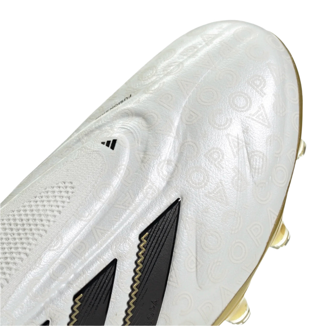 adidas Copa Pure III Elite Laceless FG - White/Black/Gold Men's Footwear - Third Coast Soccer