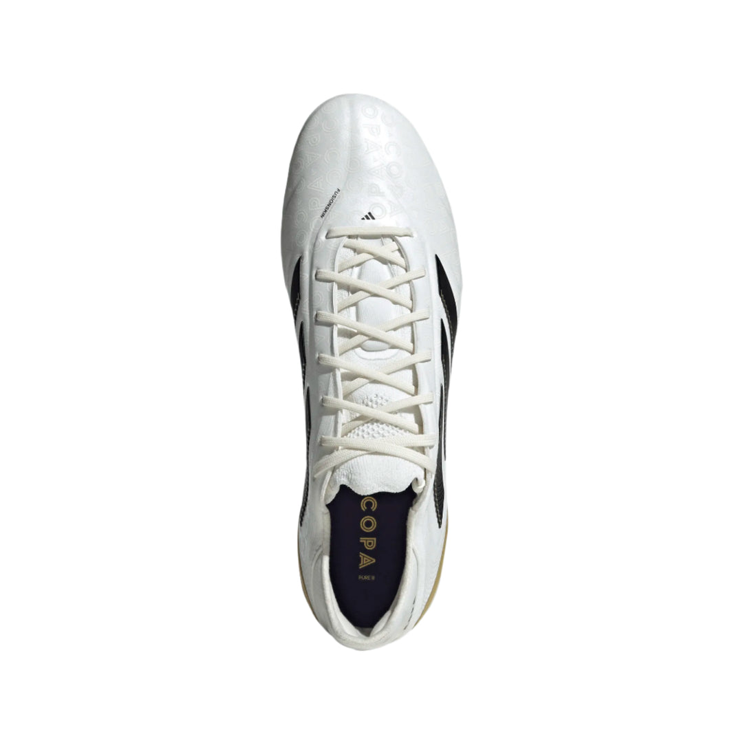 adidas Copa Pure III Elite FG - White/Black/Gold Men's Footwear - Third Coast Soccer