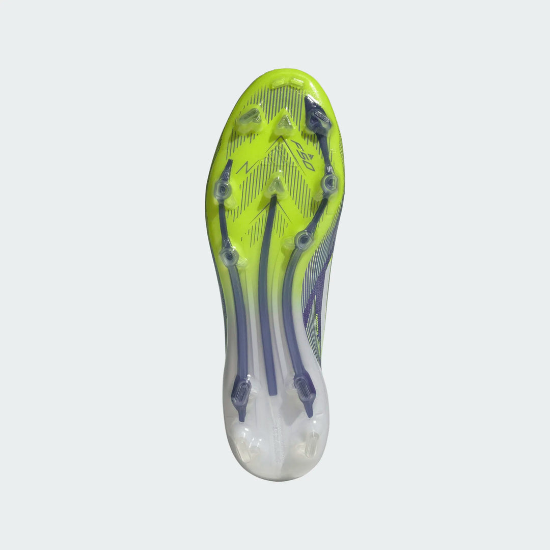 adidas F50 Elite Laceless FG - White/Black/Lucid Lemon Men's Footwear - Third Coast Soccer