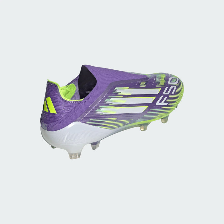 adidas F50 Elite Laceless FG - White/Black/Lucid Lemon Men's Footwear - Third Coast Soccer