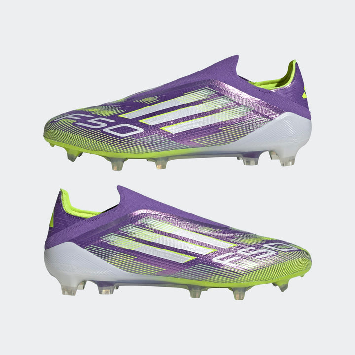 adidas F50 Elite Laceless FG - White/Black/Lucid Lemon Men's Footwear - Third Coast Soccer