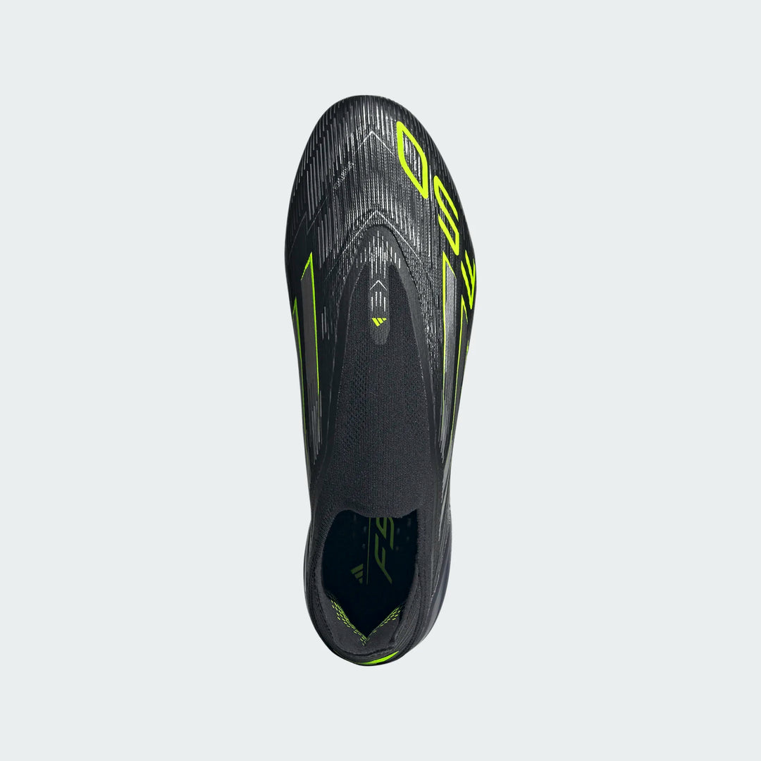 adidas F50 Elite Laceless FG - Black/Iron Metallic/Lucid Lemon Men's Footwear - Third Coast Soccer
