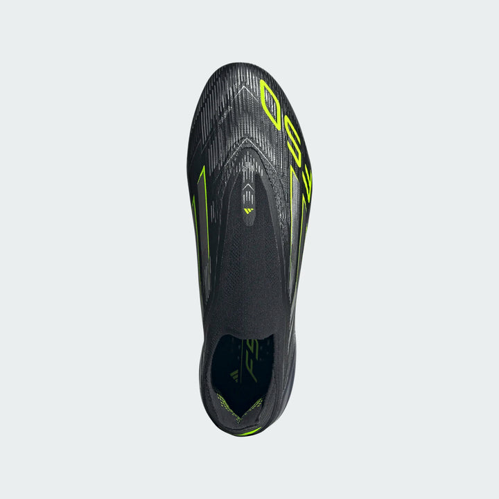 adidas F50 Elite Laceless FG - Black/Iron Metallic/Lucid Lemon Men's Footwear - Third Coast Soccer