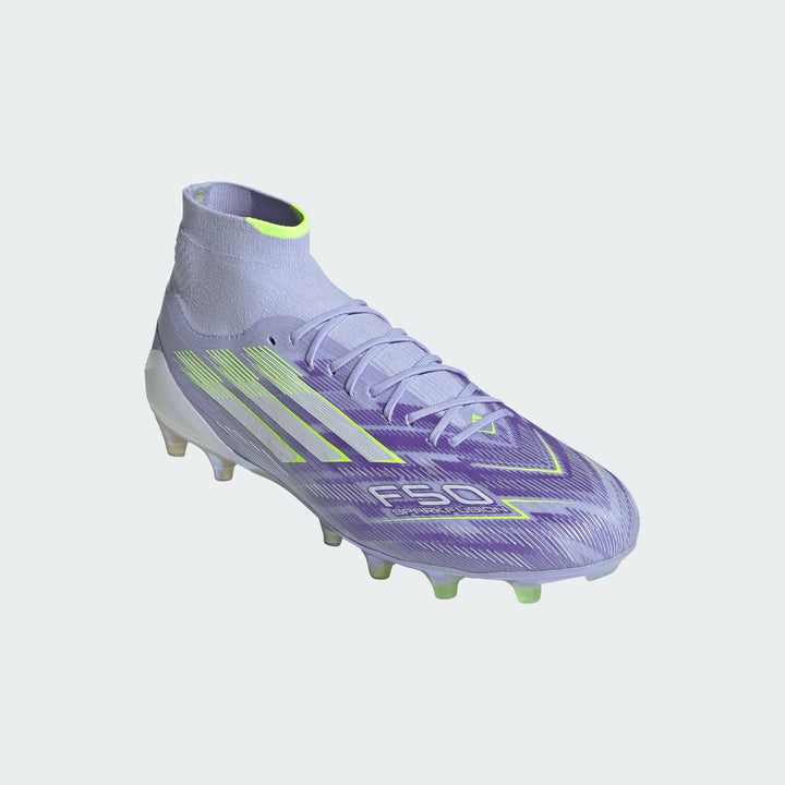 adidas Women's F50 Sparkfusion Elite FG - Violet/Lucid Lemon Womens Footwear - Third Coast Soccer