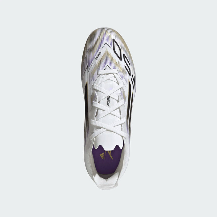 adidas F50 Elite FG J - White/Black/Gold Youth Footwear - Third Coast Soccer