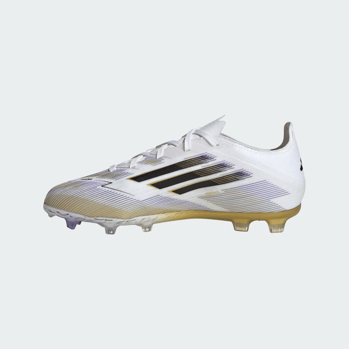 adidas F50 Elite FG J - White/Black/Gold Youth Footwear - Third Coast Soccer