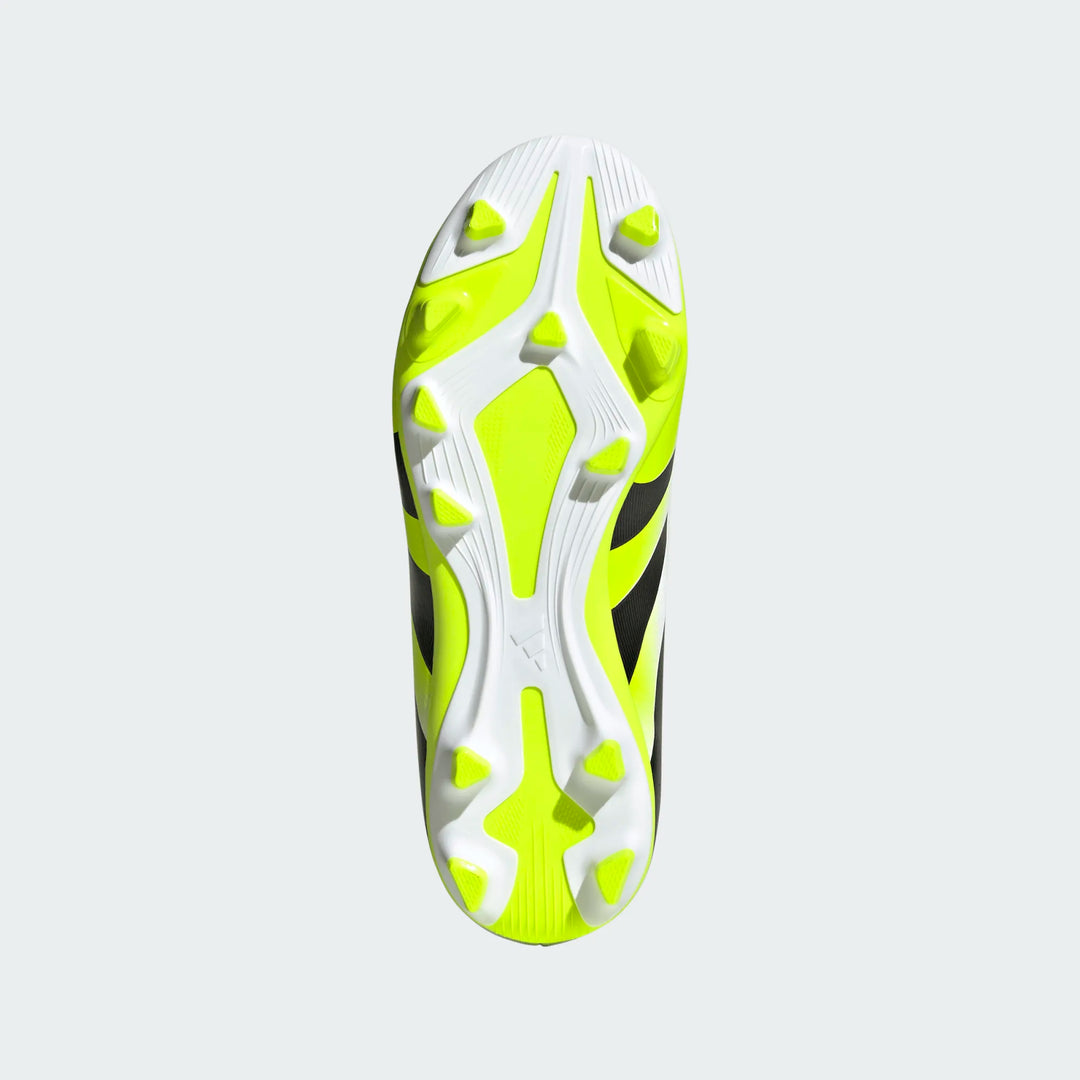 adidas Youth Predator Club FG/MG - White/Black/Lucid Lemon Youth Footwear - Third Coast Soccer