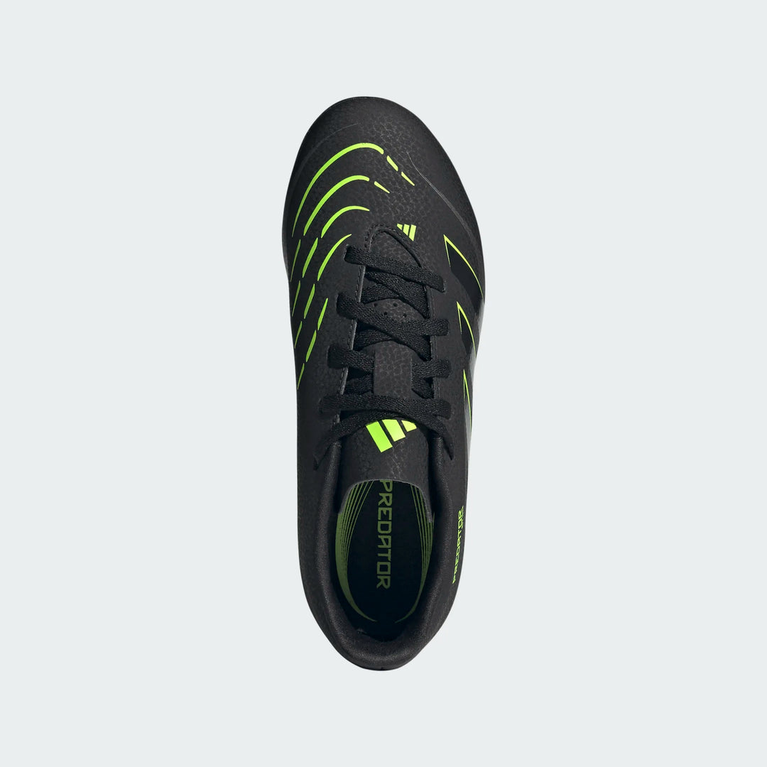 adidas Youth Predator Club FG/MG - Black/Lucid Lemon Youth Footwear - Third Coast Soccer