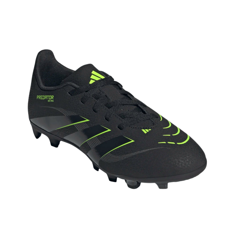adidas Youth Predator Club FG/MG - Black/Lucid Lemon Youth Footwear - Third Coast Soccer