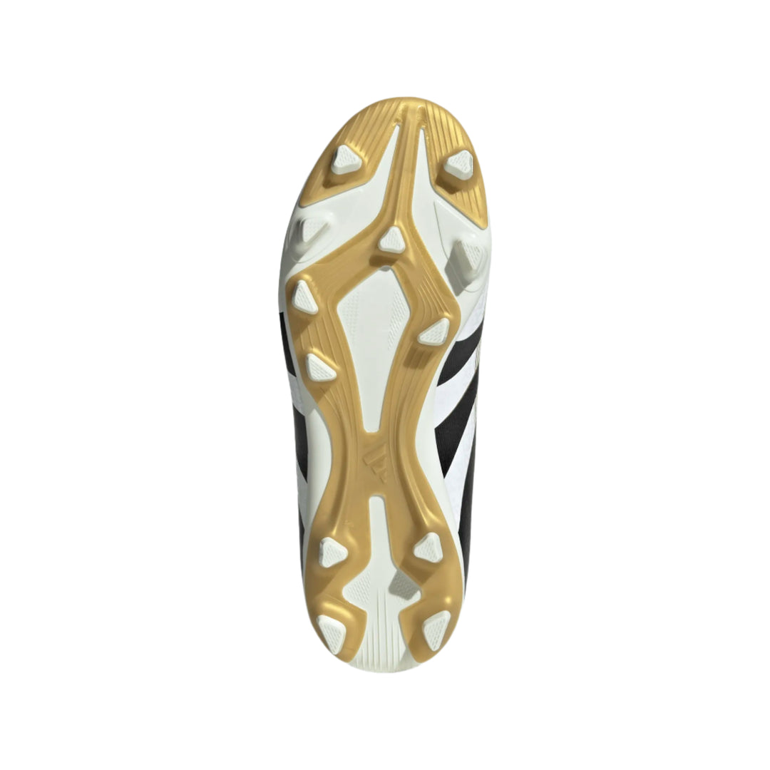 adidas Youth Predator Club FG/MG - White/Black/Gold Youth Footwear - Third Coast Soccer