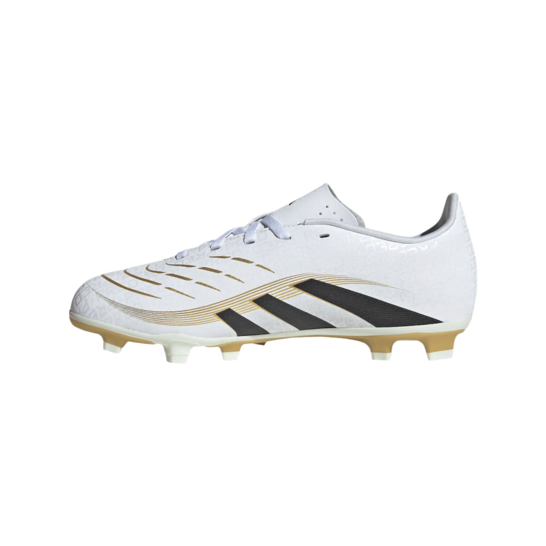 adidas Youth Predator Club FG/MG - White/Black/Gold Youth Footwear - Third Coast Soccer