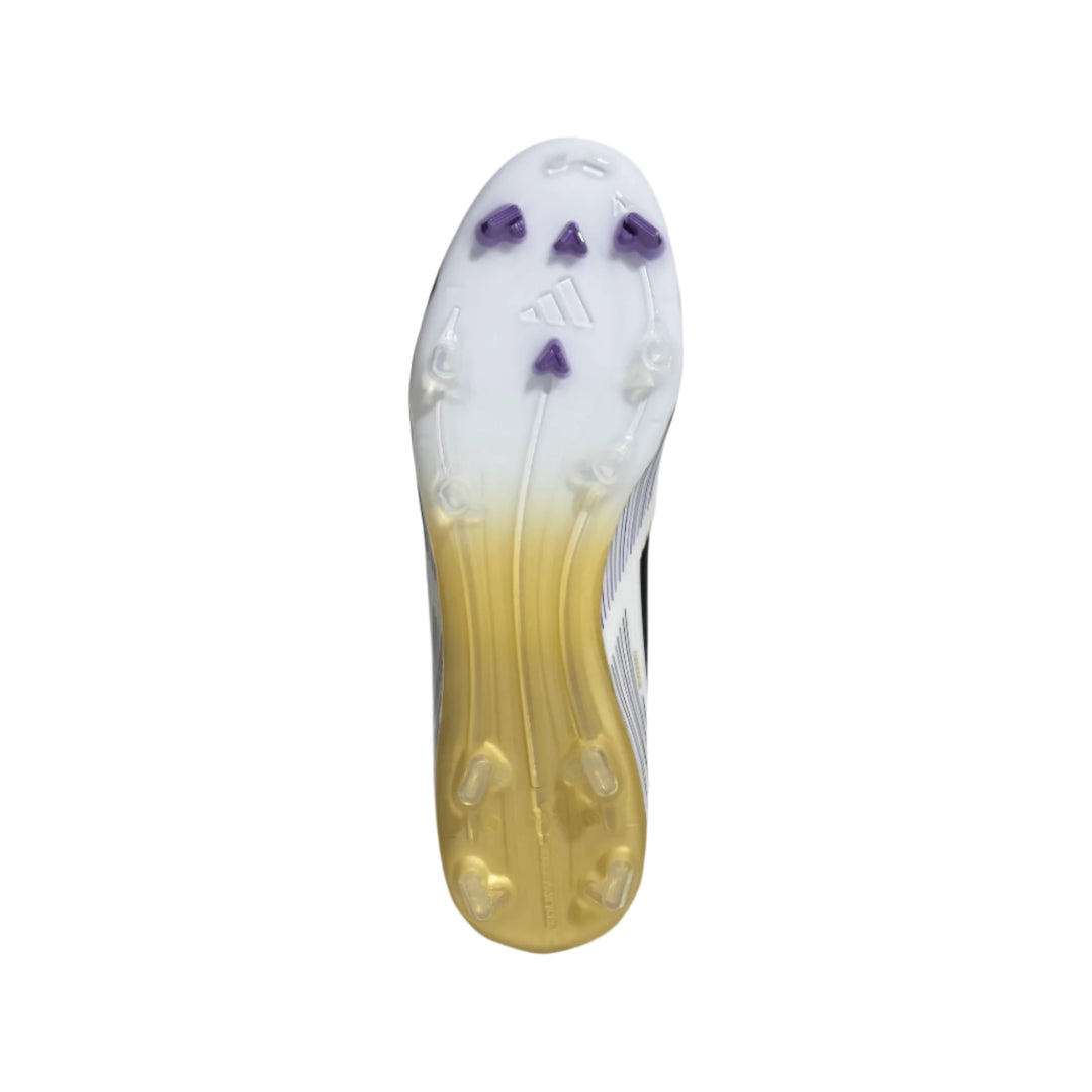 adidas F50 League FG/MG - White/Black/Gold Men's Footwear - Third Coast Soccer