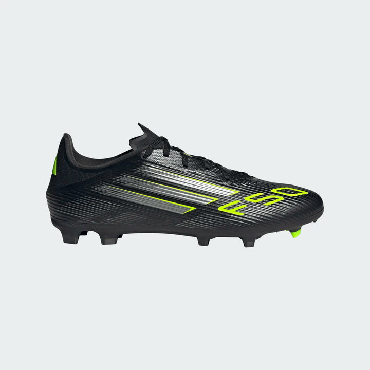 adidas F50 League FG/MG - Black/Iron Metallic/Lucid Lemon Men's Footwear - Third Coast Soccer
