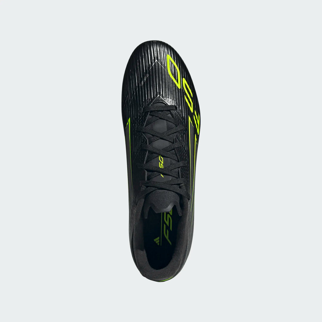 adidas F50 League FG/MG - Black/Iron Metallic/Lucid Lemon Men's Footwear - Third Coast Soccer