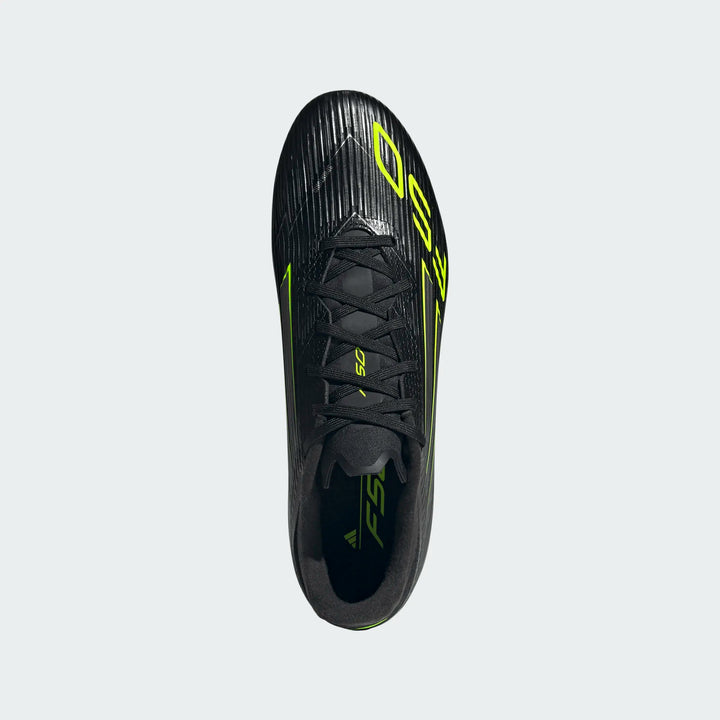 adidas F50 League FG/MG - Black/Iron Metallic/Lucid Lemon Men's Footwear - Third Coast Soccer
