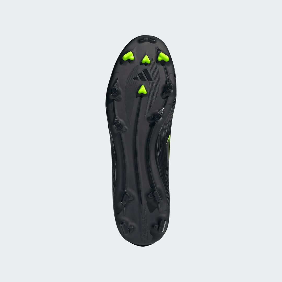 adidas F50 League FG/MG - Black/Iron Metallic/Lucid Lemon Men's Footwear - Third Coast Soccer