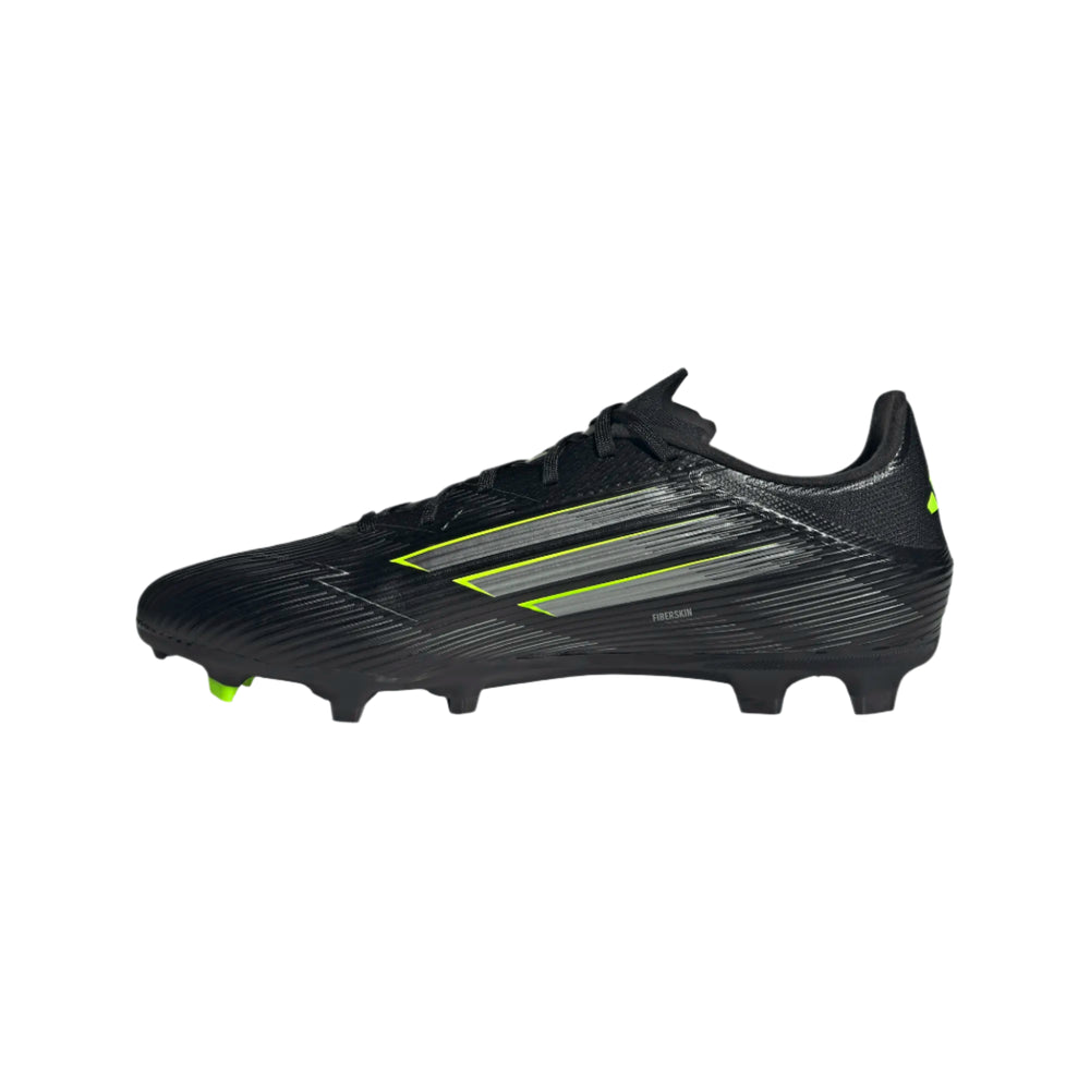 adidas F50 League FG/MG - Black/Iron Metallic/Lucid Lemon Men's Footwear - Third Coast Soccer