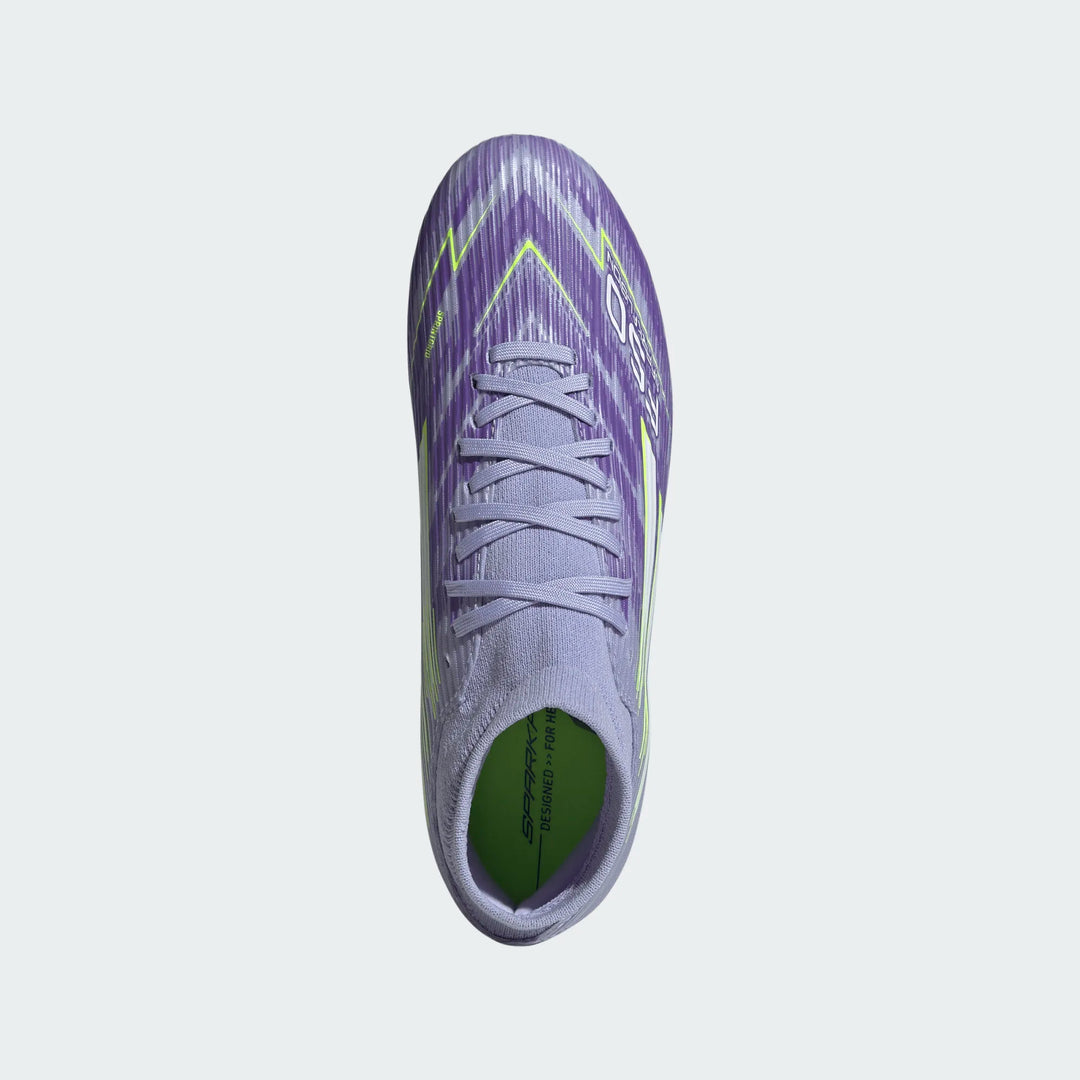 adidas Women's F50 Sparkfusion League FG - Violet/Lucid Lemon Women's Footwear - Third Coast Soccer