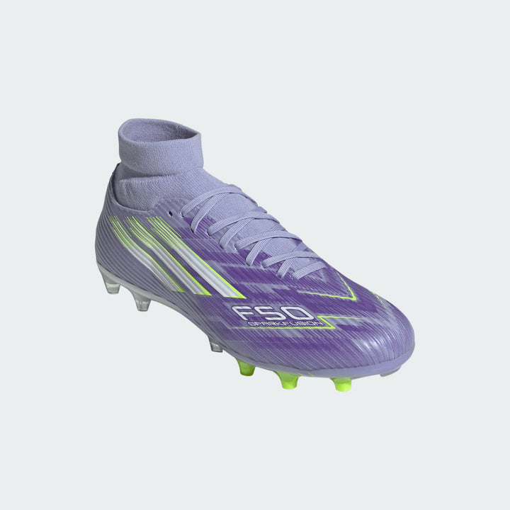 adidas Women's F50 Sparkfusion League FG - Violet/Lucid Lemon Women's Footwear - Third Coast Soccer