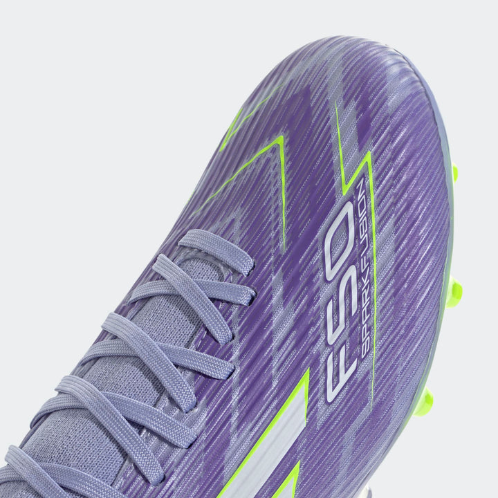 adidas Women's F50 Sparkfusion League FG - Violet/Lucid Lemon Women's Footwear - Third Coast Soccer