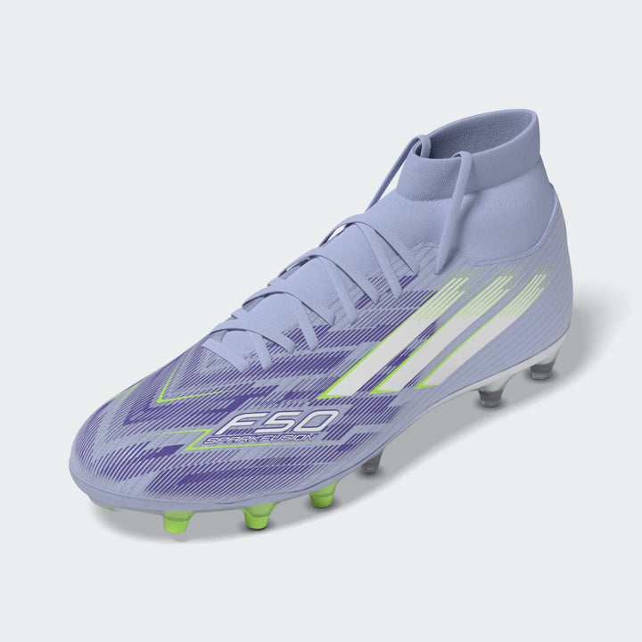 adidas Women's F50 Sparkfusion League FG - Violet/Lucid Lemon Women's Footwear - Third Coast Soccer