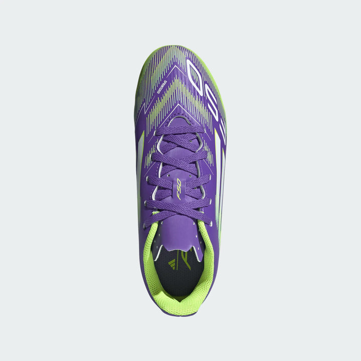 adidas Youth F50 Club FG/MG - Purple/Feather White/Lucid Lemon Youth Footwear - Third Coast Soccer