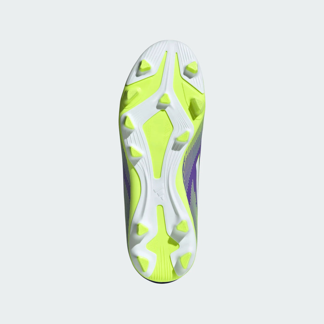adidas Youth F50 Club FG/MG - Purple/Feather White/Lucid Lemon Youth Footwear - Third Coast Soccer