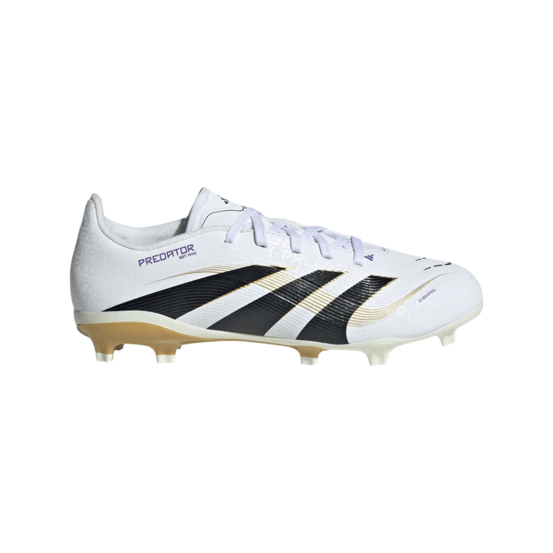 adidas Youth Predator League FG - White/Black/Gold Youth Footwear - Third Coast Soccer