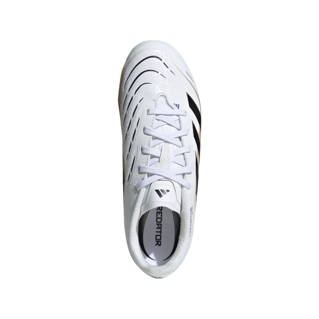 adidas Youth Predator League FG - White/Black/Gold Youth Footwear - Third Coast Soccer