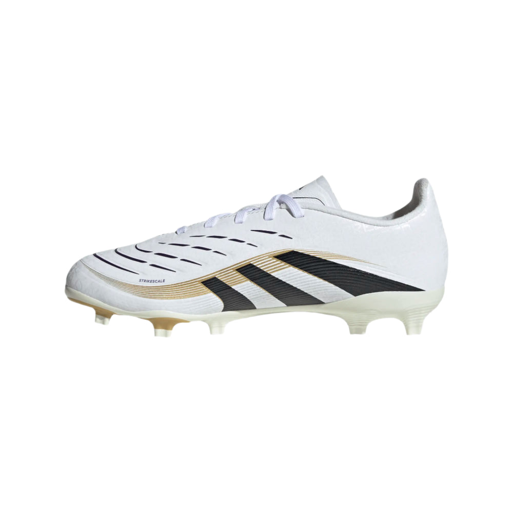 adidas Youth Predator League FG - White/Black/Gold Youth Footwear - Third Coast Soccer