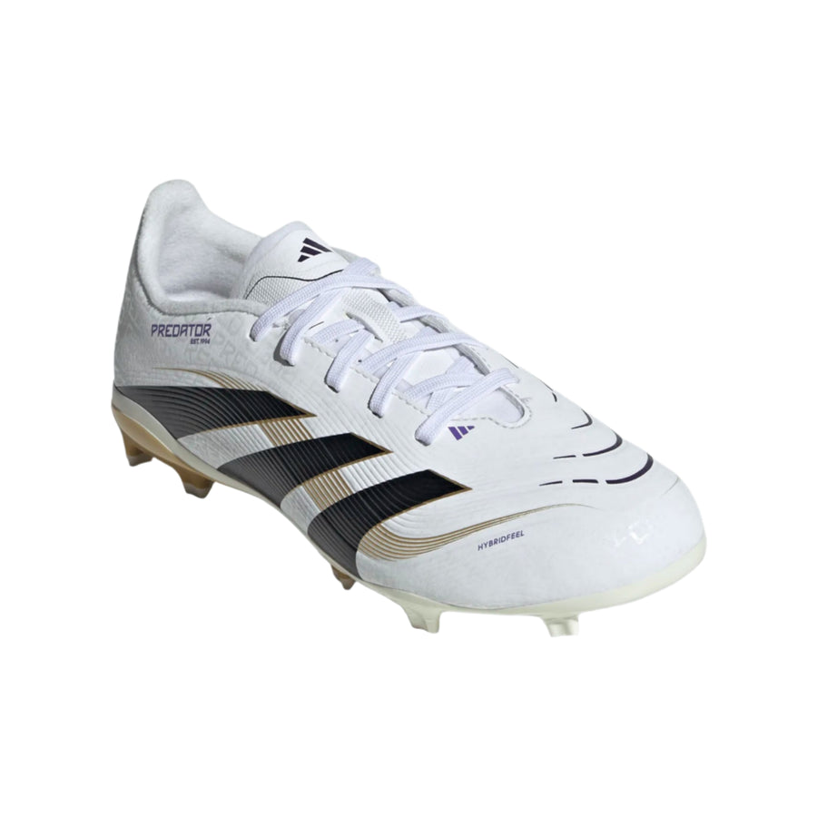 adidas Youth Predator League FG - White/Black/Gold Youth Footwear - Third Coast Soccer