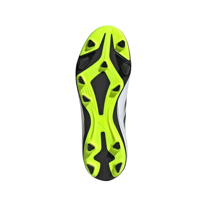 adidas Youth Goletto IX Laceless FG/MG - White/Black/Lucid Lemon